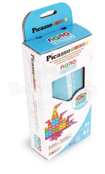 PICASSO TILES Magnētiskais konstruktors ar penāli 65 detaļas, PN03