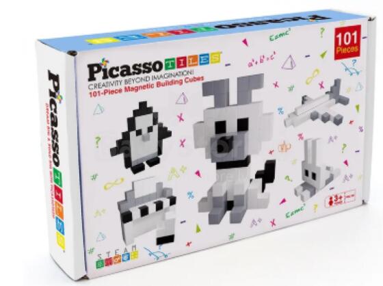 PICASSO TILES Magnetic Construction Set Magnetic Cube Puzzle 101 pcs, PMC101