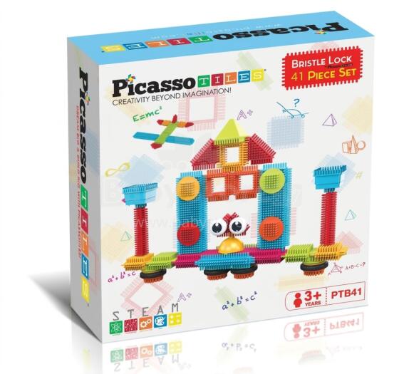 PICASSO TILES Magnētiskais konstruktors Hedgehog bloki 41 detaļa, PTB41