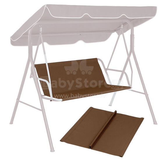 Seat Cushion for Garden Swing 127x100 cm Brown MultiGarden