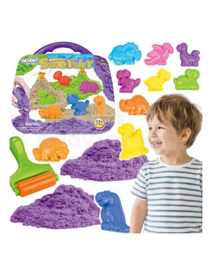 WOOPIE Kinetiskā smilšu komplekts Dinosauri 13 gab.