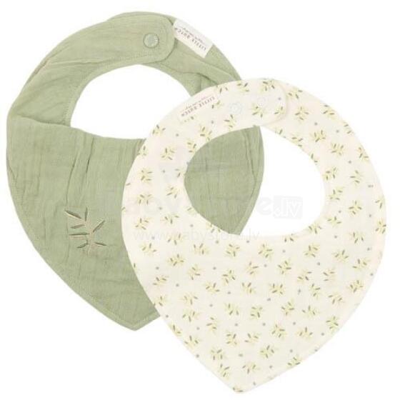 Little Dutch Bandana Bib Muslin Art.TE50114034 Blueberry Leaves & Sage Детский хлопковый слюнявчик/платочек (2 шт.)