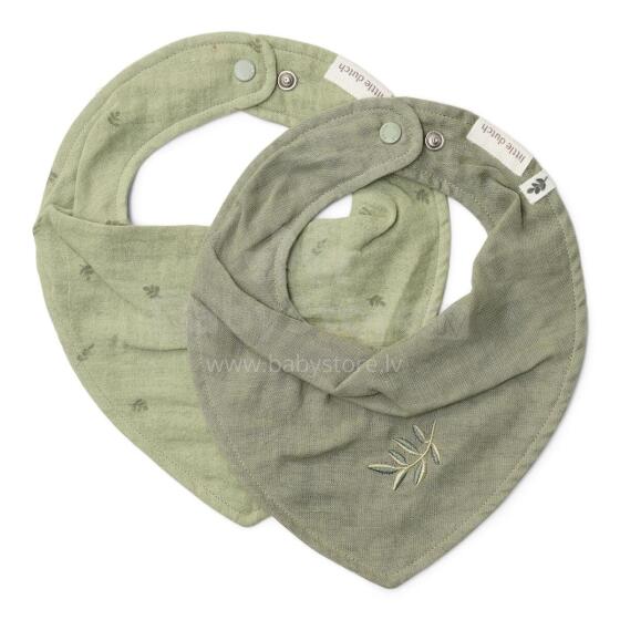 Little Dutch Bandana Bib Muslin Art.TE50115039 Pure Sage Baby cotton bib/handkerchief (2 pc.)