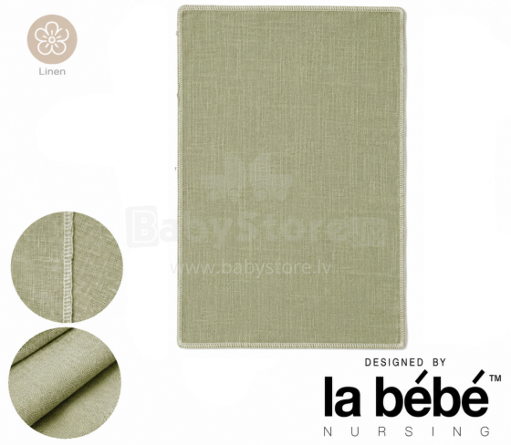 La Bebe™ Linen Art. 0057 Sage Green Linen Eco Autiņš no dabīga lina auduma 1 gab., 45x30 cm