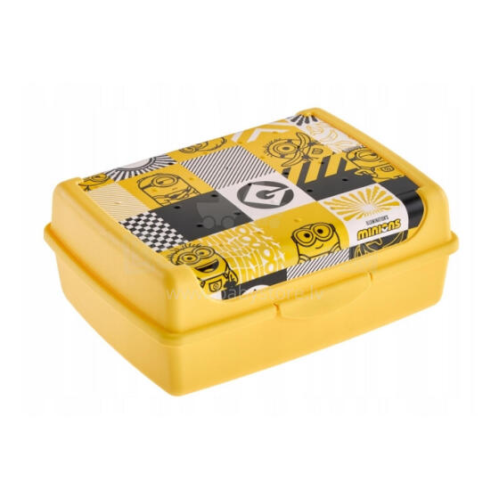 Контейнер для хранения продуктов deco-click-box midi 1L Carla &amp;quot;Мозаика с миньонами&amp;quot; 17x13x7 см, желтый