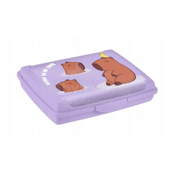 Pārtikas uzglabāšanas trauks deco-click-box mini 0,5L Carla &ldquo;Capybara&rdquo; 17x13x3,5cm maigi violets