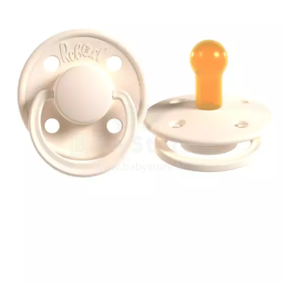 Rebael Natural Rubber Round Latex Art.292015 Champagne  Apaļš māneklītis (knupītis) no 100% naturāla kaučuka no 0-6 mēn. (1 gb.)