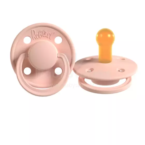 Rebael Natural Rubber Round Latex Art.292016 Baby Blush  Pacifier (nipple) made of 100% natural rubber 0-6 months (1 pcs.)
