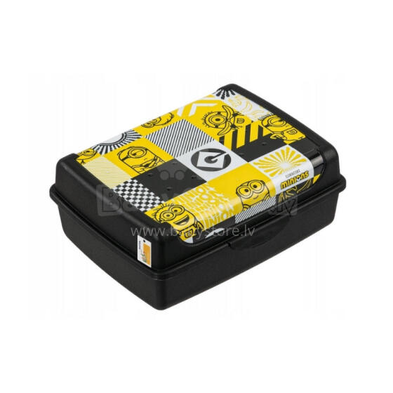 Food storage container deco-click-box midi 1L Carla &amp;quot;Minions Mosaic&amp;quot; 17x13x7cm black