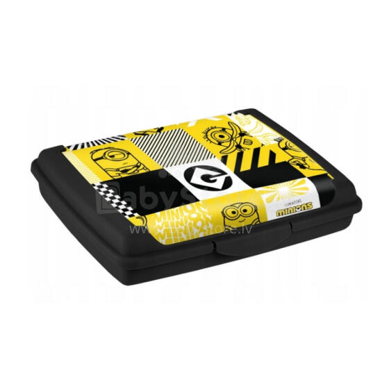 Контейнер для хранения продуктов deco-click-box mini 0.5L Carla &amp;quot;Minions Mosaic&amp;quot; 17x13x3.5cm черный