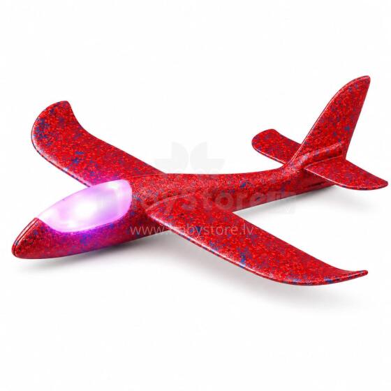 Bebe Basic Led Plane Art.292239 Самолёт планер из полистирола со световыми эффектами 48cм