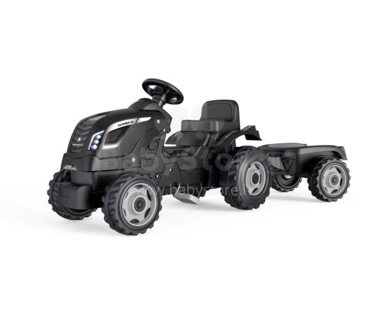 Smoby Farmer XL Melnais Traktors + Piekabe