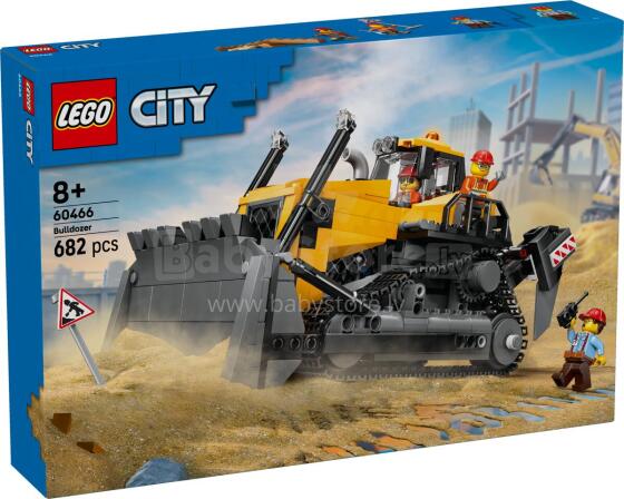 LEGO City Dzeltenais Buldozers ar Priekšējo Iekrāvēju
