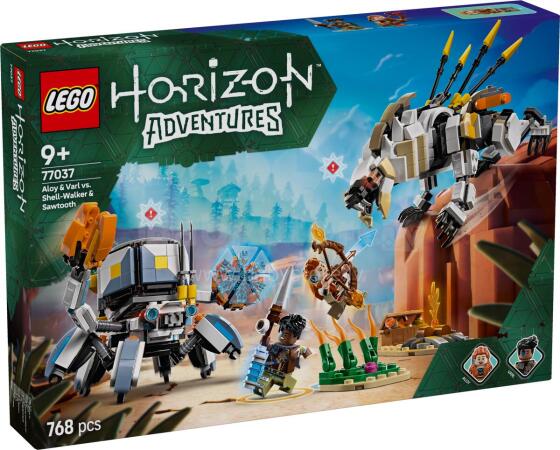 LEGO Horizon Aloy un Varl pret Shell-Walker un Sawtooth