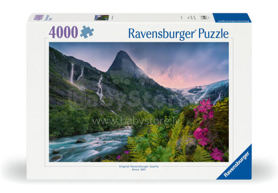 Ravensburger puzle 4000 gabali Burvīgs skats uz kalnu