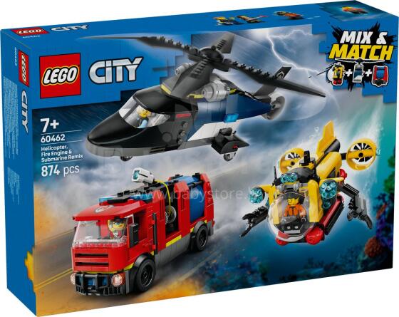 LEGO City Вертолет, Пожарная Машина и Подводная Лодка Ремикс