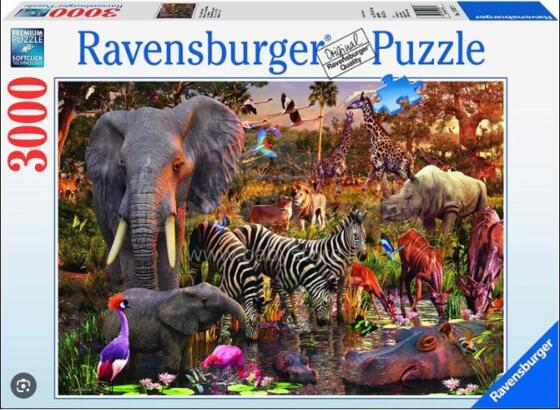Ravensburger puzle 3000 gabali Āfrikas dzīvnieku pasaule