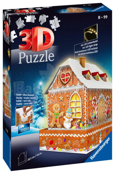 Ravensburger 3D Piparkūku Māja 3D Puzle