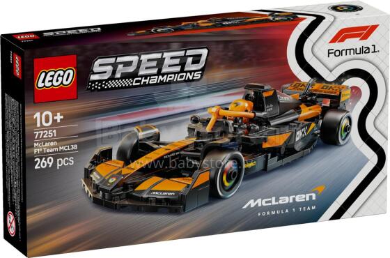 LEGO Speed Champions McLaren F1® komanda MCL38 sacīkšu auto