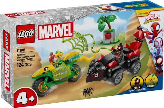 LEGO Spidey Spin un Elektro Dinosaurus Transportlīdzekļa Aizturēšana