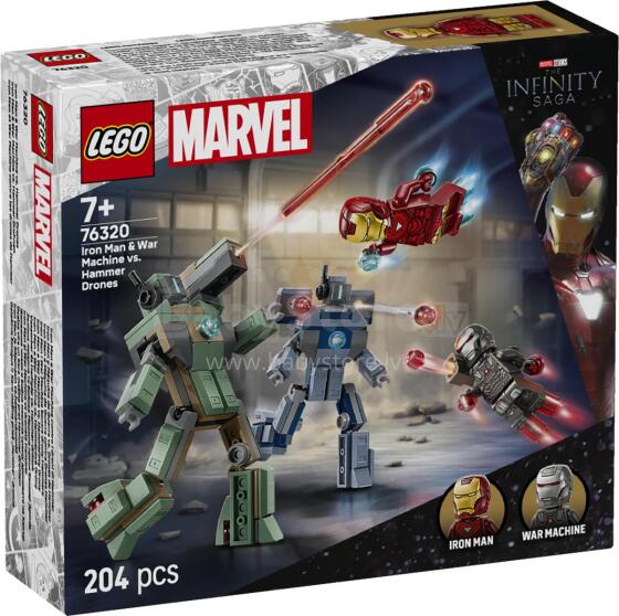 LEGO Супергерои Железный Человек и Военная Машина против Дронов Молота