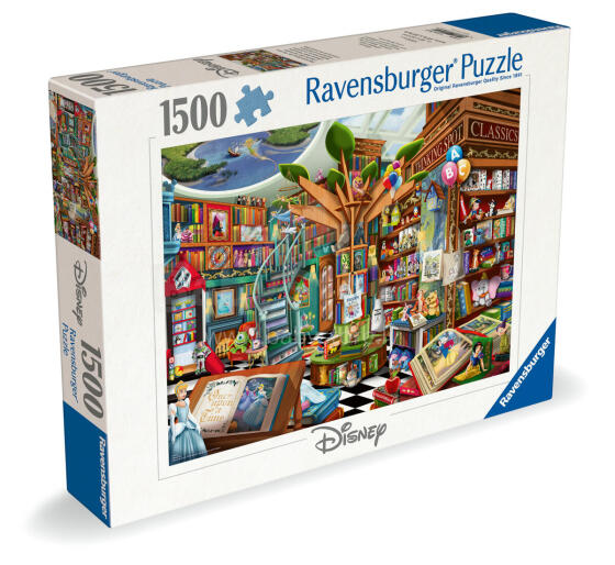 Пазл Ravensburger 1500 деталей: Волшебный книжный магазин Disney