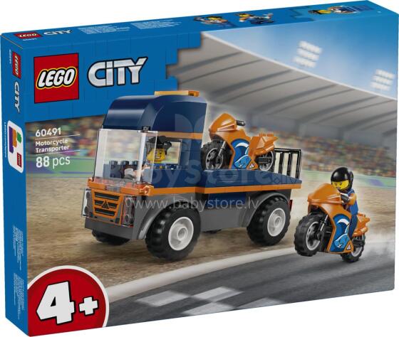 LEGO City motociklu transportētājs