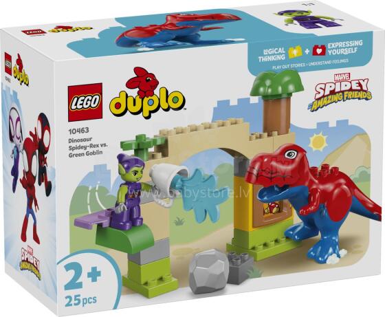 LEGO DUPLO Disney Dinosaurus Spidey-Rex pret Zaļo Goblinu