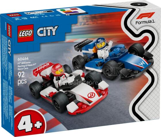 LEGO City F1 Williams Racing и Haas F1 гоночные автомобили