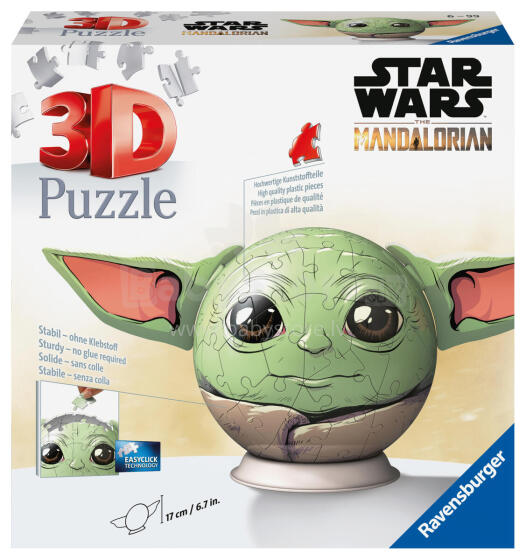 Ravensburger 3D Puzzle Ball 72 шт Звездные войны Мандалорец Грогу
