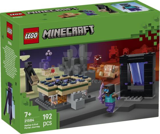 LEGO Minecraft Путешествие через портал в Нижний мир и Край