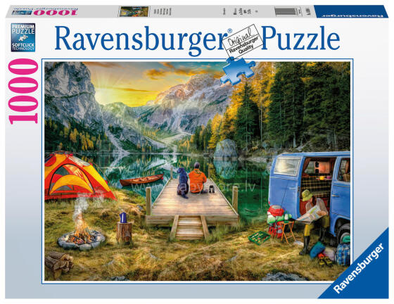 Ravensburger puzle 1000 gabali Camping brīvdienas