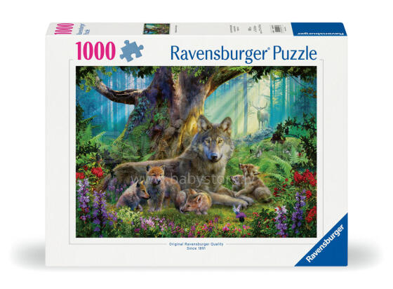 Ravensburger puzle 1000 gabali Vilki mežā