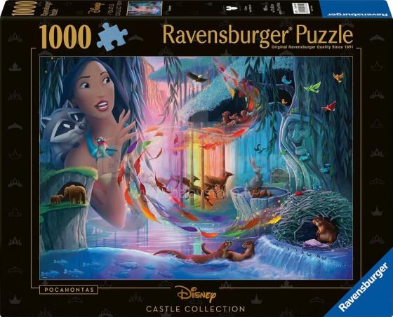 Ravensburger puzle 1000 gabali: Disneja Pocahontas pils