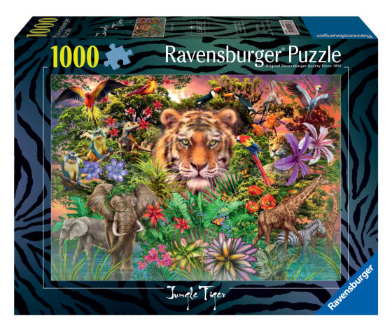 Ravensburger puzle 1000 gabali: Džungļu tīģeris