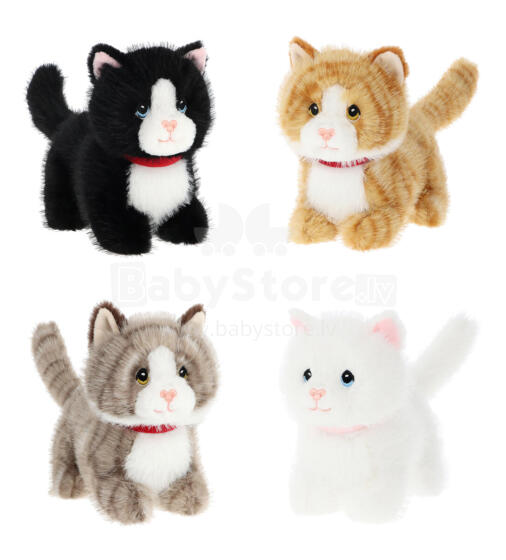 Keel Toys Keeleco Pouncing Kitty Love 18 cm - 4 dažādi