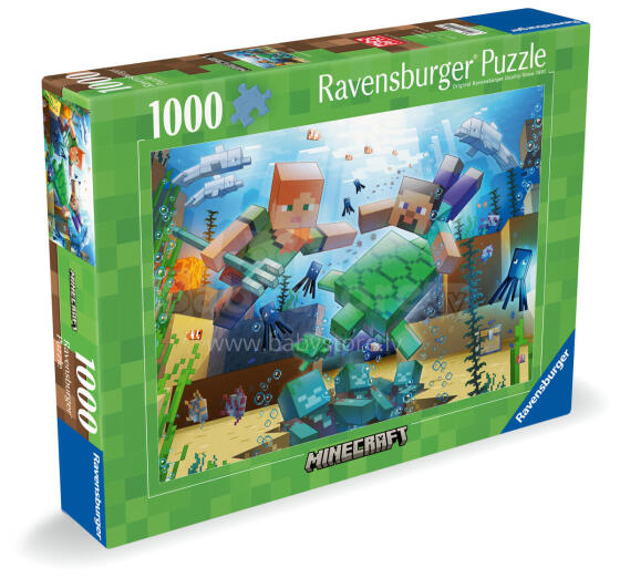 Ravensburger puzle 1000 gabali: Minecraft mozaīka