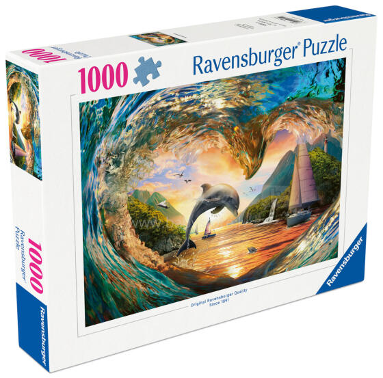 Ravensburger puzle 1000 gabali: Saulrieta izsistīšana