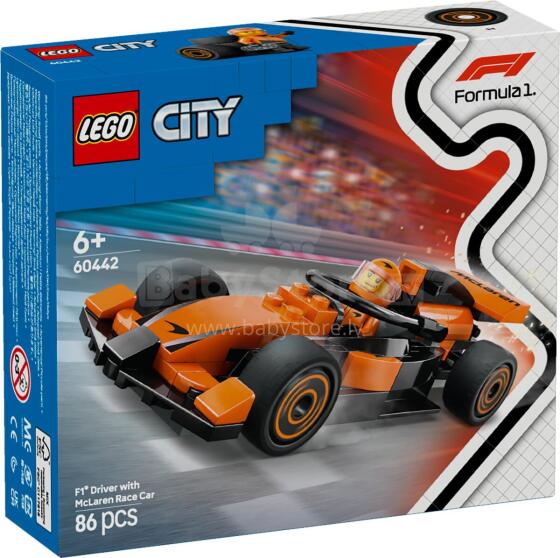 LEGO City F1 braucējs ar McLaren sacīkšu automašīnu