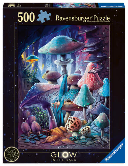 Ravensburger Spīdīgais Puzlis 500 Gabali: Mēnessgaismas Sēnes
