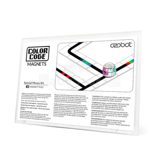 Ozobot krāsu kodu magnētu īpašo kustību komplekts 18 flīzes