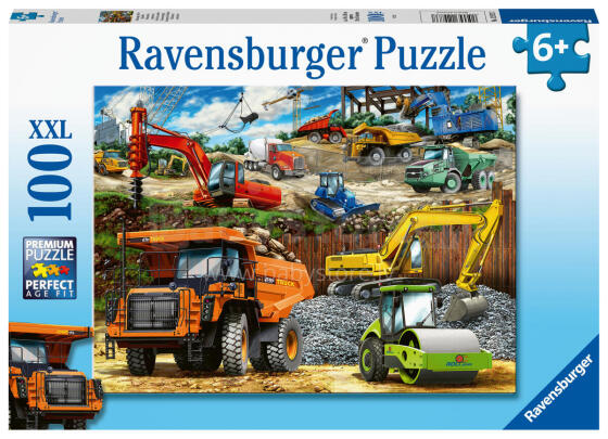 Ravensburger puzle 100 gab. Būvniecības mašīnas