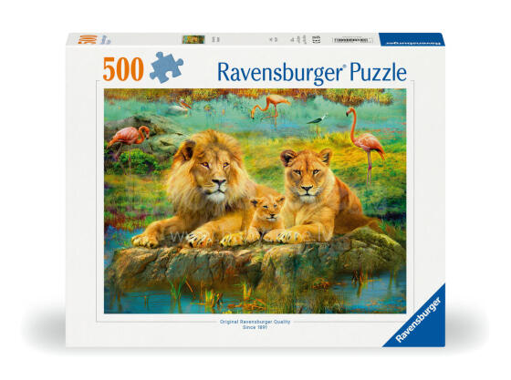 Ravensburger puzle 500 gabali Lauvas savannā 
