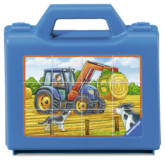 Ravensburger kubu puzle 12 gab. Lauksaimniecības mašīnas