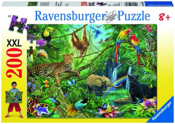 Ravensburger puzle 200 gab. Dzīvnieki džungļos