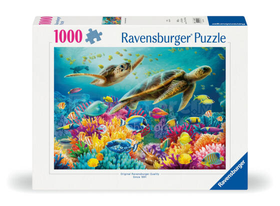 Ravensburger puzle 1000 gabali: Zilā zemūdens pasaule