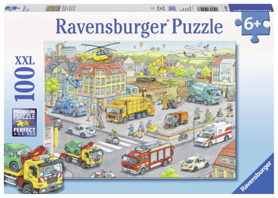 Ravensburger puzle 100 gab. Transportlīdzekļi pilsētā