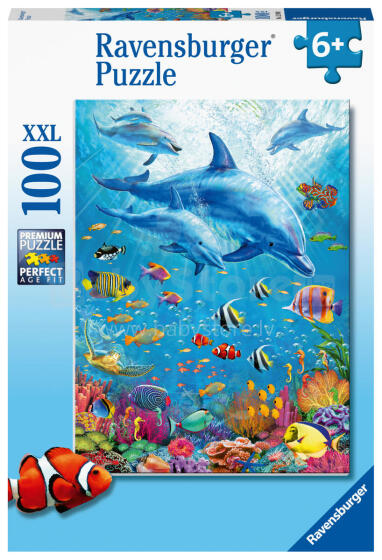 Ravensburger puzle 100 gab. delfīnu grupa