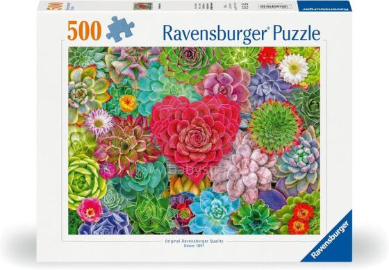 Ravensburger puzle 500 gabali: Sukulentu mīlestība