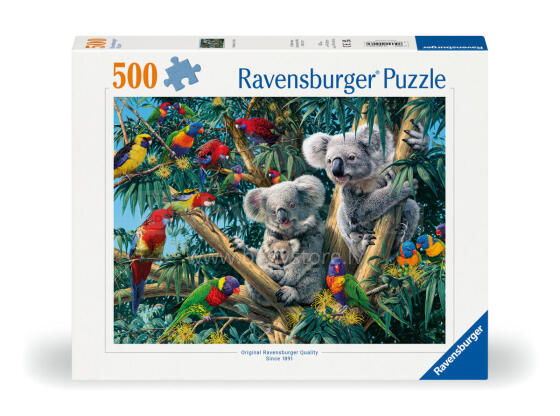 Ravensburger puzle 500 gab. Koalas uz koka